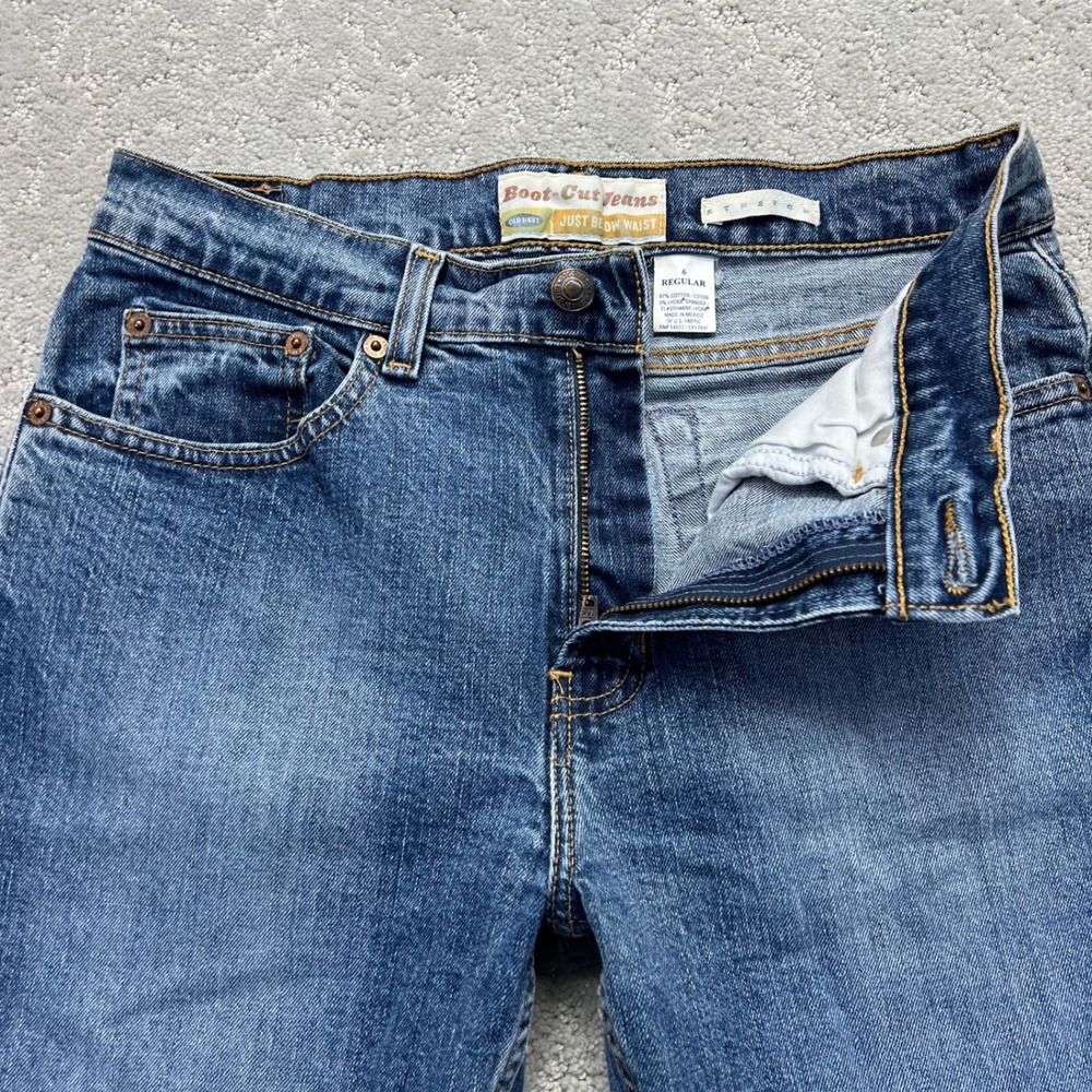 Old Navy Jeans Womens Size 6 Regular Blue Bootcut Just Below Waist Stretch Y2K